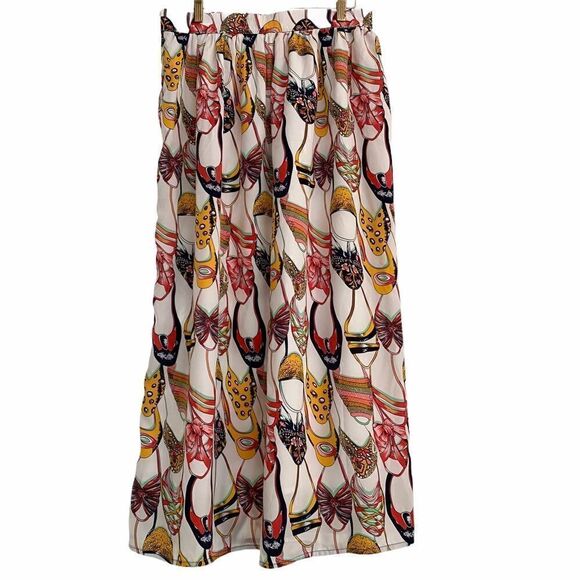 Vintage Handmade Maxi Skirt Shoes Design - Picture 1 of 5